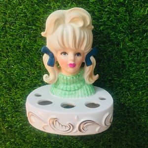 Vintage Rare Girl Lipstick Holder